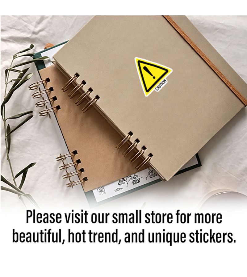 Set Of 2 Vinyl Caution Stickers Measuring 7.6 Cm For Holiday Decor Scratch Prevention Use On Laptops Vehicles Luggage Toolboxes Smooth Surfaces - Image 5