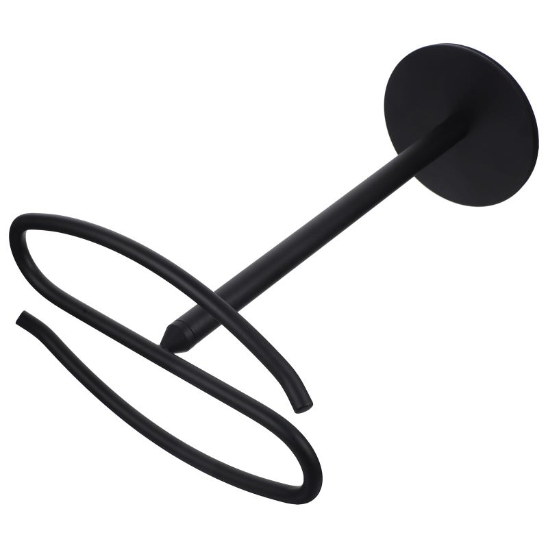 Freestanding Towel Rack Stainless Steel Matte Black Bathroom Organizer For Home Storage - Image 2