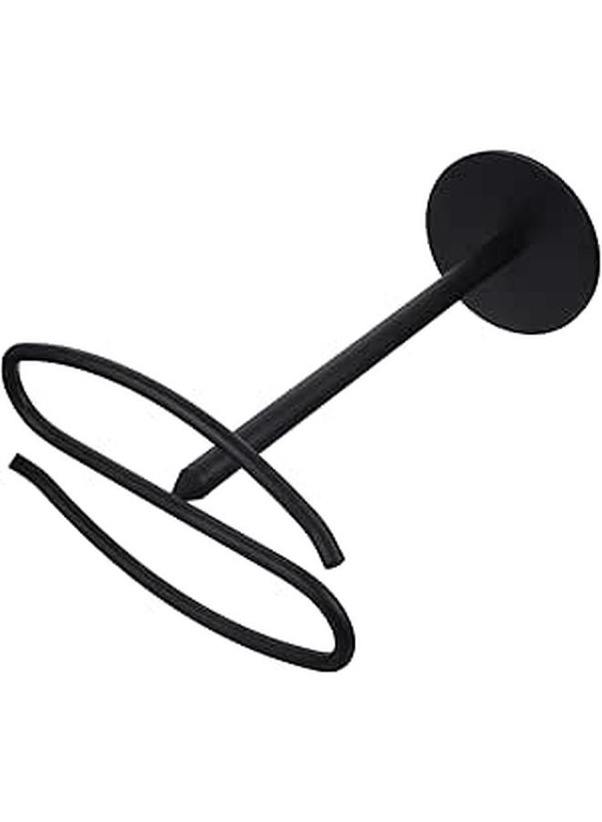 Freestanding Towel Rack Stainless Steel Matte Black Bathroom Organizer For Home Storage - Image 1