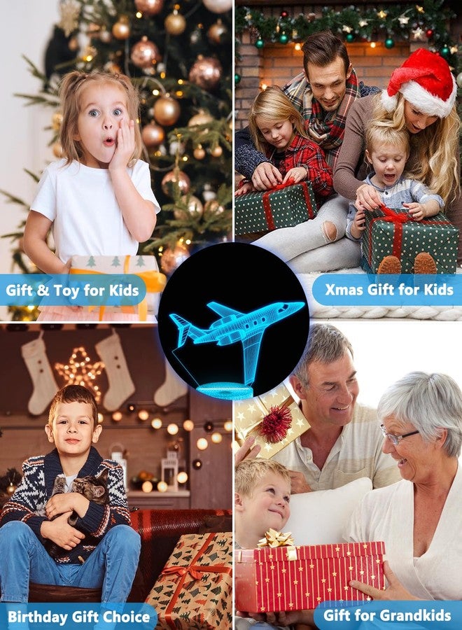 FULLOSUN Airplane Gift, Plane Night Light, Pilot Lamp with Remote Control 16 Colors Changeable Kids Room Lighting Creative Boys Aircraft Pilot Gift Holiday Xmas Decoration - Image 4