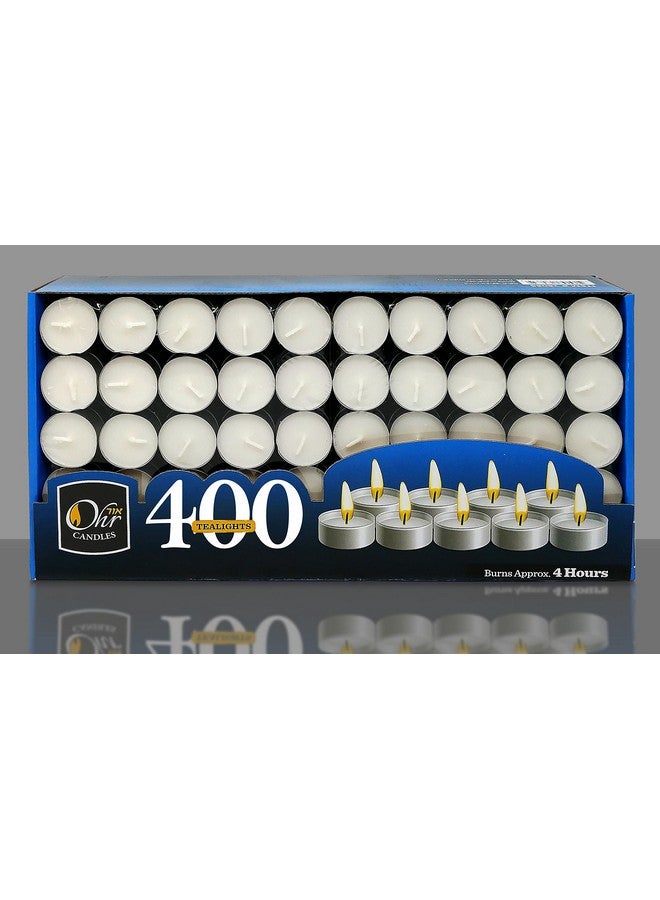 OHR CANDLES Ohr Candles Tealight Candles - 400 Pack Bulk Tea Lights Candles - White Tealights Unscented - 4 Hour Burn Time  - Image 5