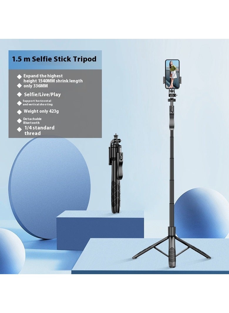 New selfie stick tripod all-in-one cell phone shooting photography live special handheld multifunction Bluetooth  - Image 1