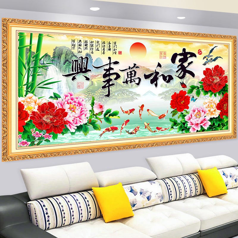 Living Room Landscape Painting Sofa Background Mural 3D Three-Dimensional Wall Sticker Self-Adhesive Decorative Painting Wall Sticker Minimalist Wall Sticker - Image 4