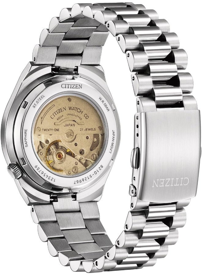 CITIZEN Tsuyosa Stainless Steel Analog Blue Dial Silver Strap Men's Watch - NJ0158-89L - Image 3