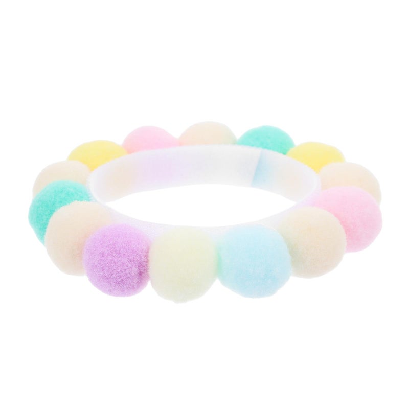 Adjustable Thin Pet Collar With Plush Pom Pom Macaron Color XS Size For Puppy Cat - Image 2