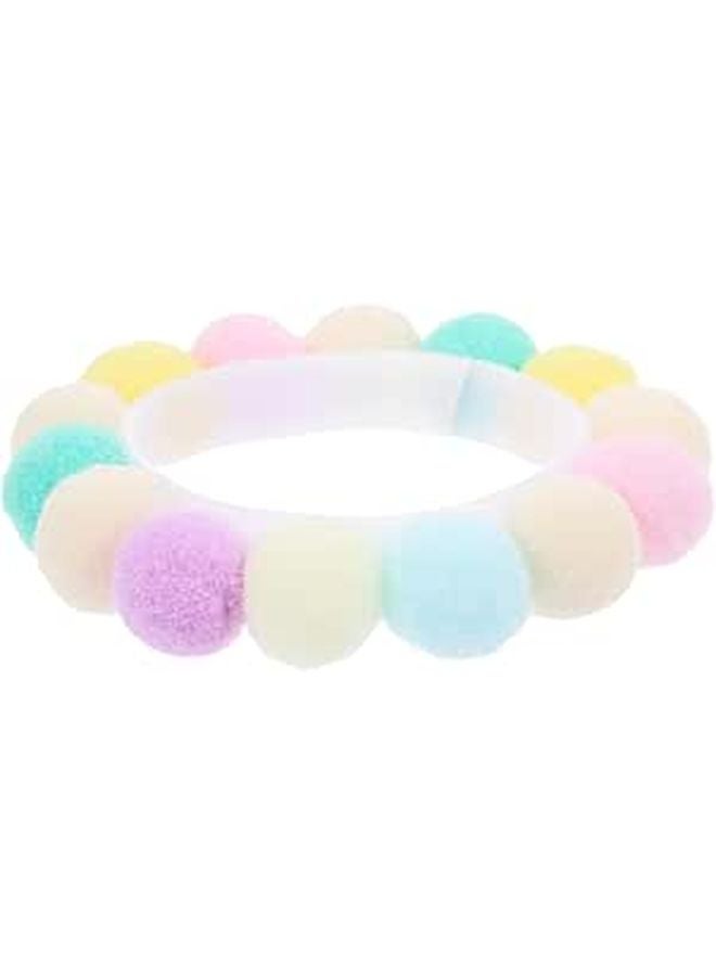 Adjustable Thin Pet Collar With Plush Pom Pom Macaron Color XS Size For Puppy Cat - Image 1