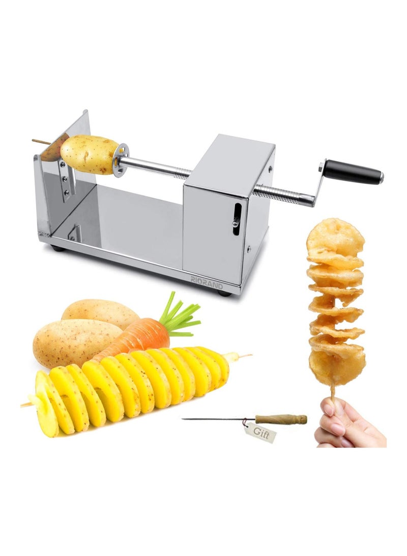 AMM Stainless Steel Spiral Potato Cutter - Potato Tower Machine for Tornado Chips, Fruits, Cucumbers, Carrots, and More" - Image 1