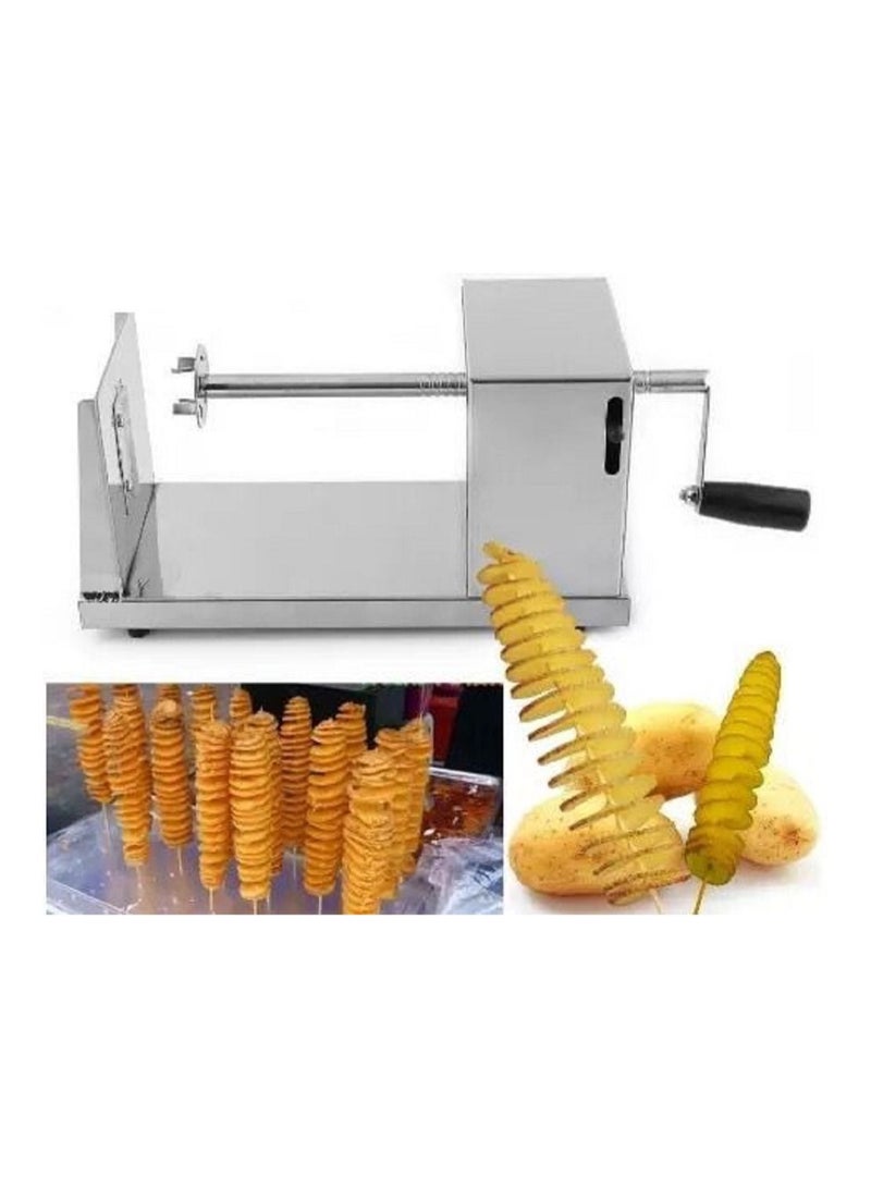 AMM Stainless Steel Spiral Potato Cutter - Potato Tower Machine for Tornado Chips, Fruits, Cucumbers, Carrots, and More" - Image 2