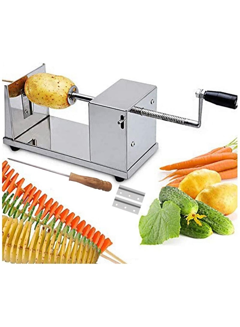 AMM Stainless Steel Spiral Potato Cutter - Potato Tower Machine for Tornado Chips, Fruits, Cucumbers, Carrots, and More" - Image 3