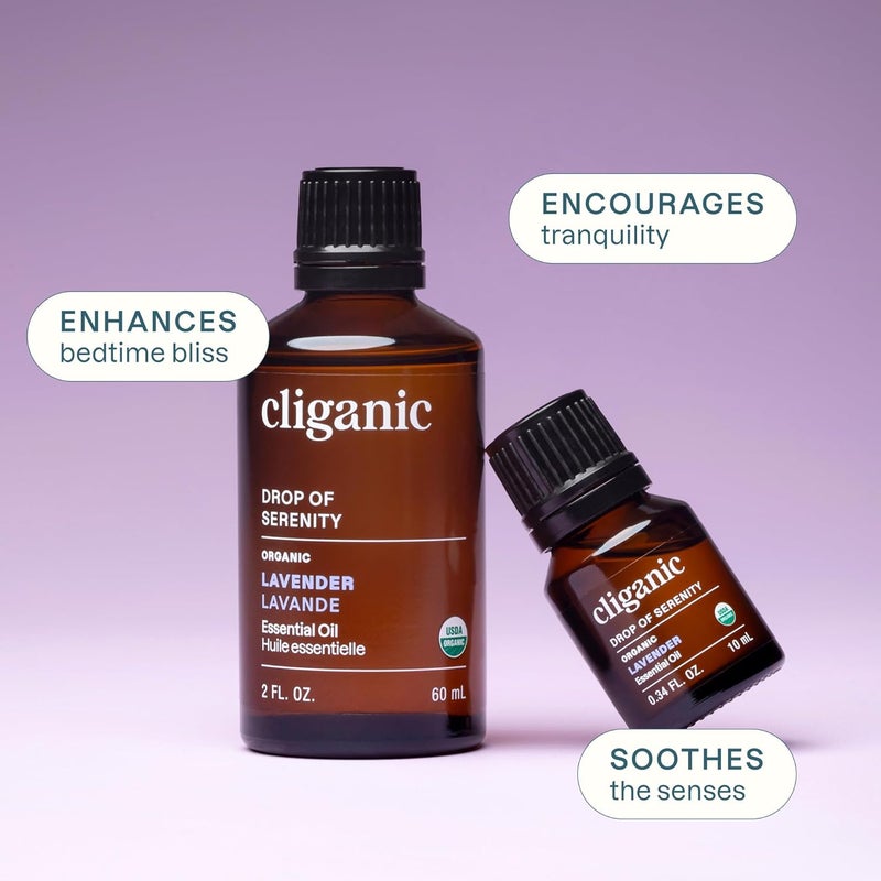 زيوت اللافندر العطرية العضوية من Cliganic 30 مل - زيت موزع نقي، مكون واحد - عضوي معتمد من USDA - Image 2