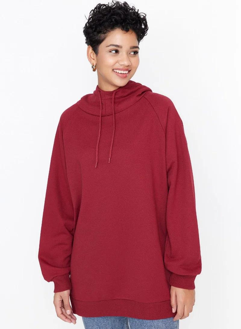 trendyol Drawstring Knitted Hoodie