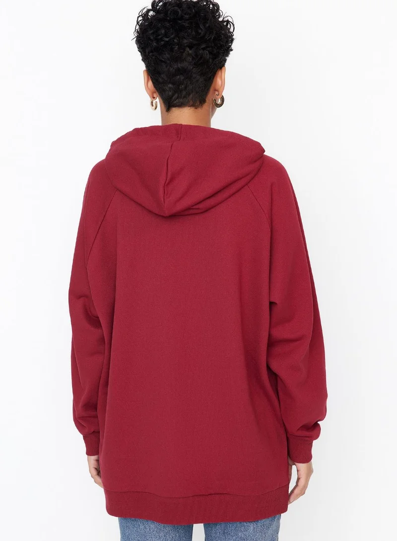 trendyol Drawstring Knitted Hoodie