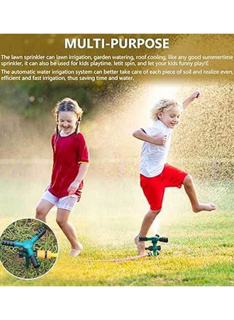 عام مرشِّح، مرشّات زراعية أوتوماتيكية للحديقة مع 3 رؤوس رشاشات، نظام مرشِّح دوّار بزاوية 360 درجة بـ 3 أذرع للري الإضافي للحديقة، الحديقة، والمسطحات الخضراء. - Image 3