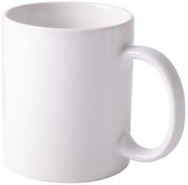 SFS BLANK 1 unit White Ceramic Coffee Tea Mug Coated 11 ounces 95 x 8cm Heat Press Printable Transfer Sublimation Dye Thermal Coated Glossy Diswashable Microwave Safe - Image 2