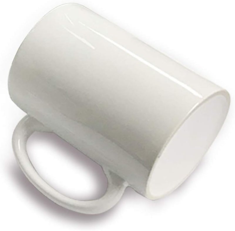 SFS BLANK 1 unit White Ceramic Coffee Tea Mug Coated 11 ounces 95 x 8cm Heat Press Printable Transfer Sublimation Dye Thermal Coated Glossy Diswashable Microwave Safe - Image 4