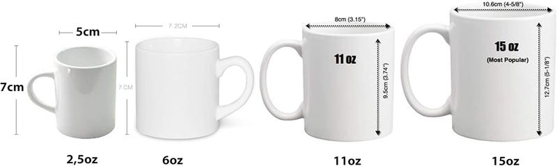 SFS BLANK 1 unit White Ceramic Coffee Tea Mug Coated 11 ounces 95 x 8cm Heat Press Printable Transfer Sublimation Dye Thermal Coated Glossy Diswashable Microwave Safe - Image 3