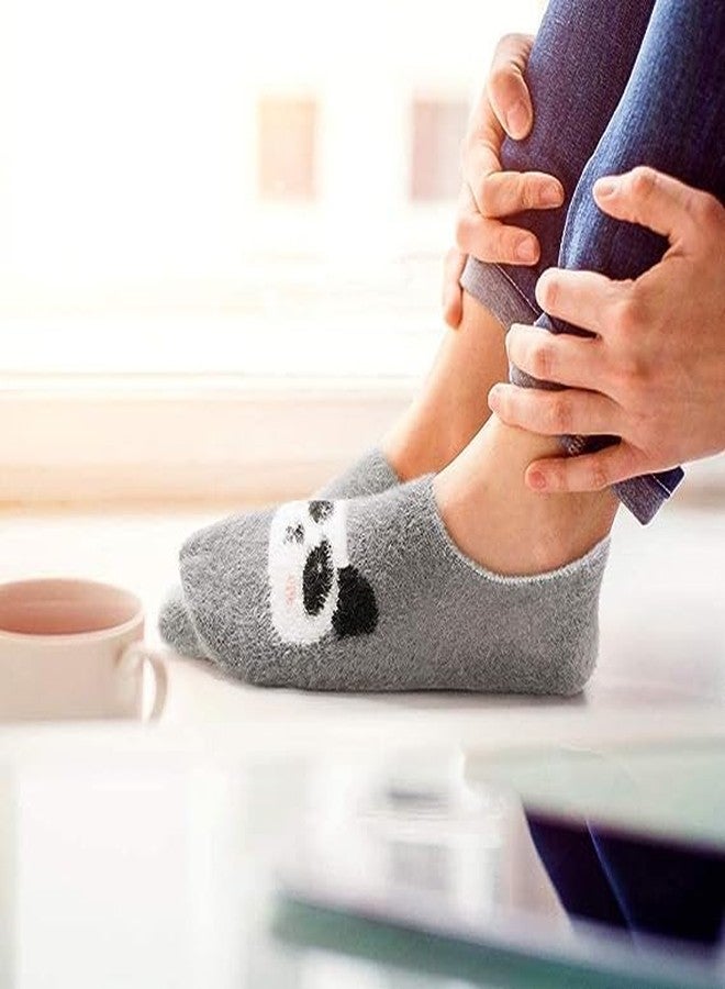 CHACKO جوارب شتوية صوفية ناعمة مزينة برسومات حيوانات كرتونية لطيفة للبنات من تشاكو - جوارب مريحة للبنات، جوارب لطيفة، جوارب دافئة_PAN_PO5 - Image 4