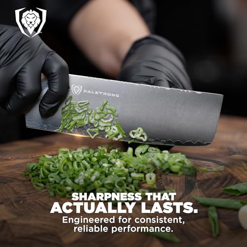 Dalstrong Valhalla 7" Nakiri Knife — Japanese Vegetable Cleaver, 9CR18MOV HC Steel (8–12° Edge), Unique Wood + Resin Handle — For Precision Veg Prep, Asian Cooking & Stir-Fry - Image 2