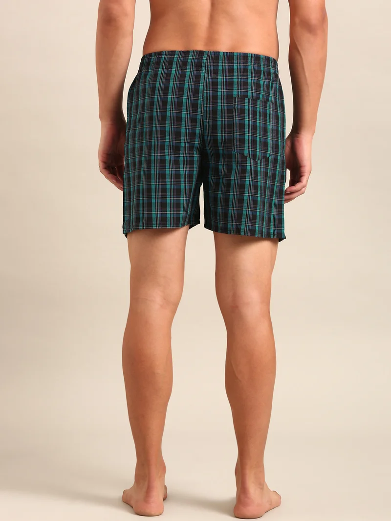 Joven Men Checked Pure Cotton Boxers Pack of 2
