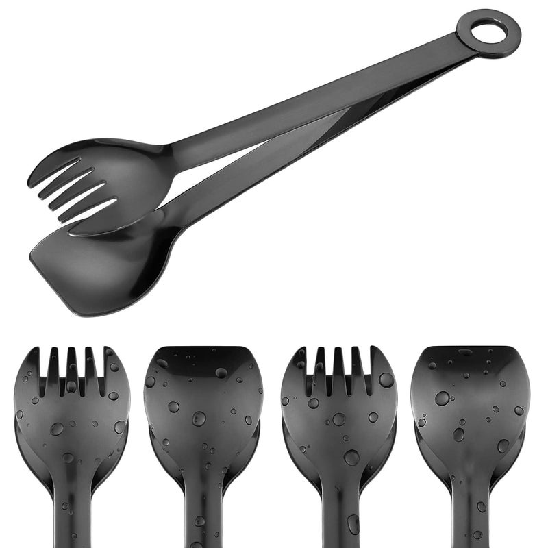 MSY BIGSUNNY MSY BIGSUNNY Small Serving Tongs  6 Inches Premium Stainless Steel Appetizer Tongs Set of 4 Black 6