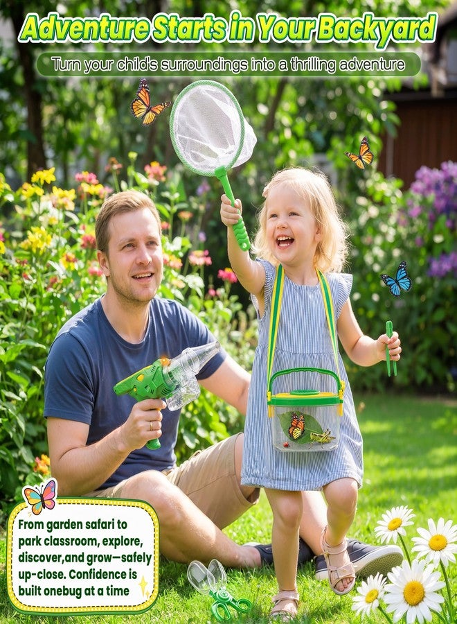 HAIMST Bug Catcher for Kids, Bug Vacuum Catching Kit with Bug Collector Butterfly Net Magnifying Glass Bugs Grabber Insect Catcher Tweezers, Outdoor Explorer Toys Gift for Kids Age 3-12 - Image 4
