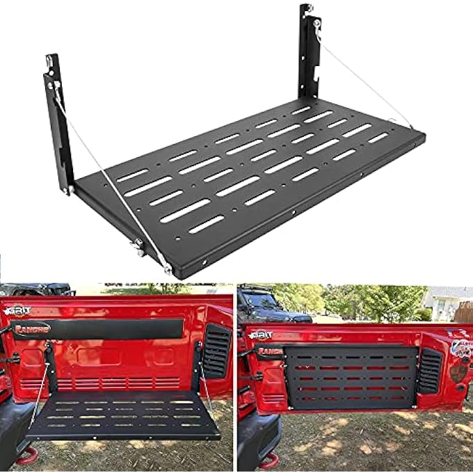 rayihni طاولة خلفية قابلة للطي رف تخزين البضائع تناسب جيب رانجلر JK و Unlimited من 2007-2018 - Image 1