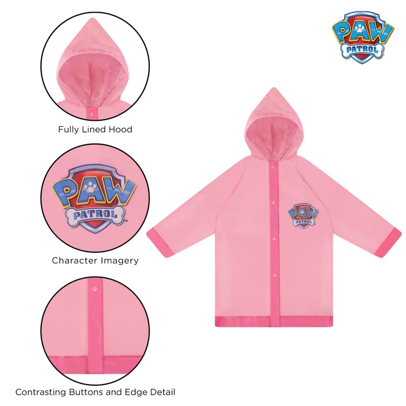 Nickelodeon Girl Kids Poncho Raincoat Set, Paw Patrol Rain Wear For Toddler 2-3 Or 4-7 Umbrella And Slicker, Light Pink, MEDIUM AGE 4-5 US - Image 5