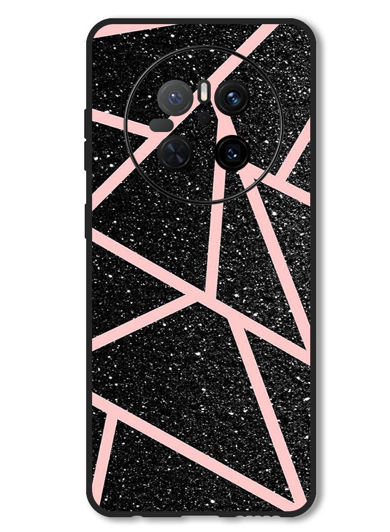 Theodor Case Compatible with Huawei Mate 70 Protection Shockproof Bumper Cover Pink lines - Image 1