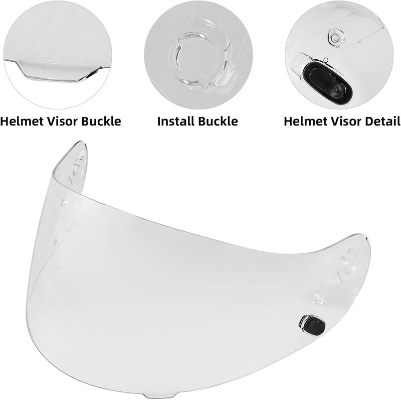 VCOROS Motorcycle Helmet Face Shield Visor Repalcement for HJC Helmet HJ-09 CL-15 CL-17 CL-16 CL-SP AC-12 FS-10 CS-R1 IS-16 CS-R2 Shield - Image 4