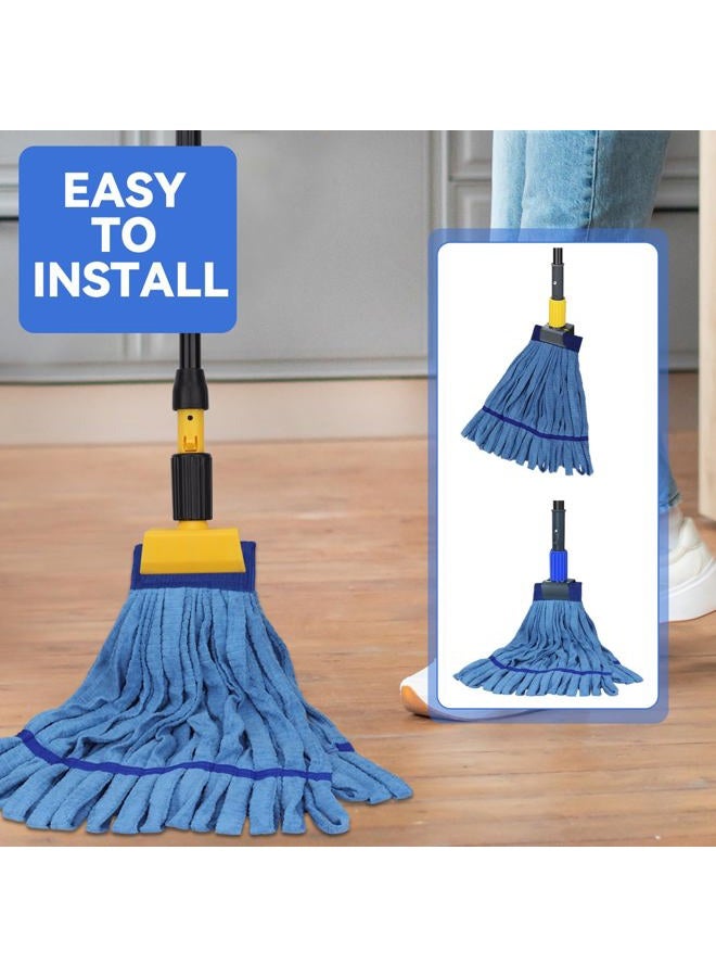 BeiLan Heavy Duty Commercial Mop Head Replacement for Rubbermaid: 3 Packs Microfiber Tube Lint Free Industrial Heavy Duty Mop Head for Floor Cleaning - Super Absorbent & Bleach-Safe - Image 5