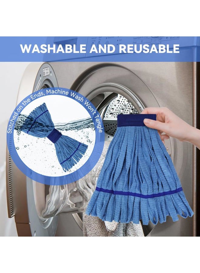 BeiLan Heavy Duty Commercial Mop Head Replacement for Rubbermaid: 3 Packs Microfiber Tube Lint Free Industrial Heavy Duty Mop Head for Floor Cleaning - Super Absorbent & Bleach-Safe - Image 4