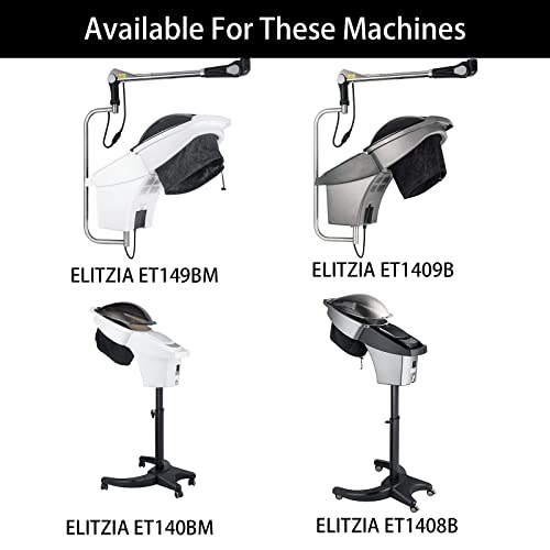 Elitzia Professional Steam Cap Waterproof Hair Steamer Bonnet for Micro Mist Scalp Massage Deep Conditioning Black Hair Care Salon Treatments 3pc Gray - Image 3