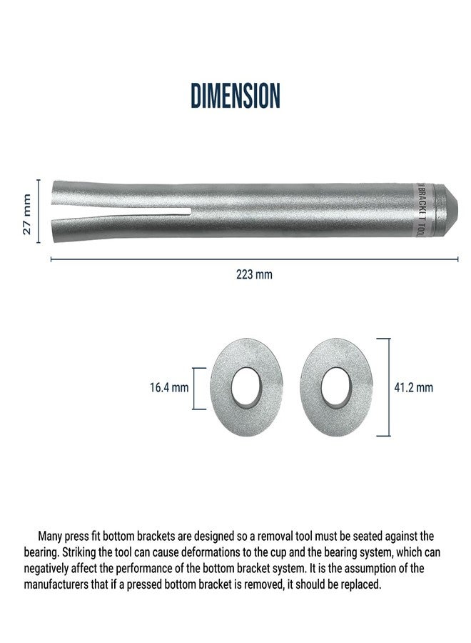 AGILLE Press Fit Bottom Bracket Tool for BB90 BB92, Shimano, SRAM GXP, Race Face and Other Press Fit Bottom Bracket Systems, 22-24mm ID Bearing Removal & Installation Kit with Bushings for Bike Repair - Image 5