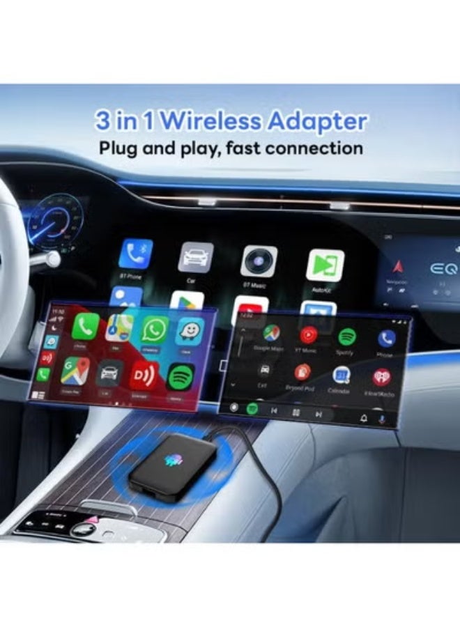 Smart Wireless CarPlay & Android Auto Adapter with Android TV Box – 4GB RAM, 32GB Storage, Netflix, YouTube, Spotify, IPTV, HDMI Output, Dual Wi-Fi & Bluetooth - Image 2