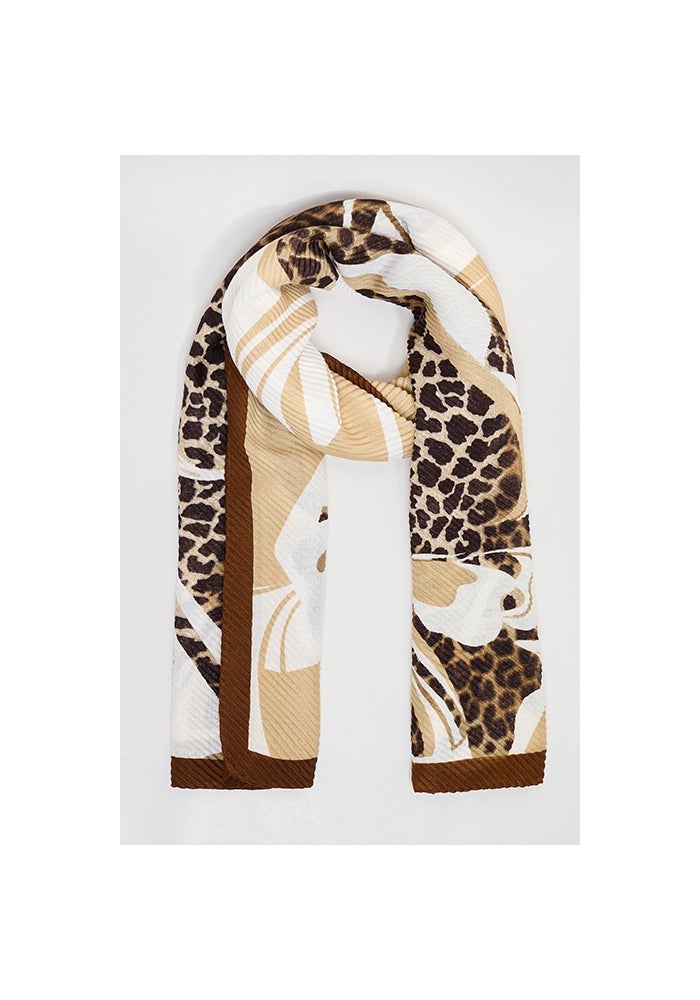 R&B Abstract Print Scarf, 180X85cm - Image 1