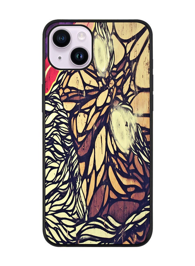 Stylizedd Rugged Black edge case for Apple iPhone 14 Slim fit Soft Case Flexible Rubber Edges Anti Drop TPU Gel Thin Cover - Wise Graffitti - Image 1