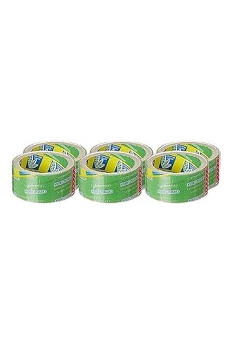 Falcon High-performance packaging tape for shipping, moving, office, and carton sealing - clear - 60 meters - 6 pieces - Image 1