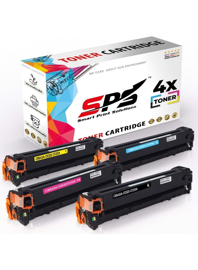 Smart Print Solutions SPS Compatible Toner Cartridges for HP - 128A | 4x Multicolor | Yield upto 2,000 Pages - Image 1