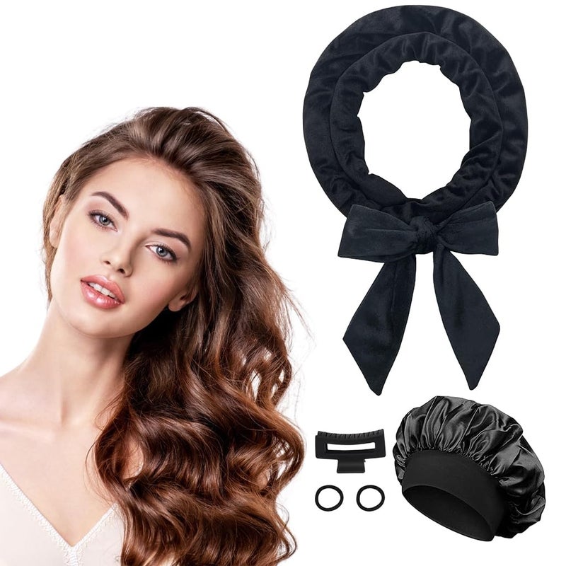 MAYCREATE No Heat Curling Rod Headband No Heat Hair Curlers Overnight Velour Hair Curls Roller Wrap for Women with Long Hair - Image 1