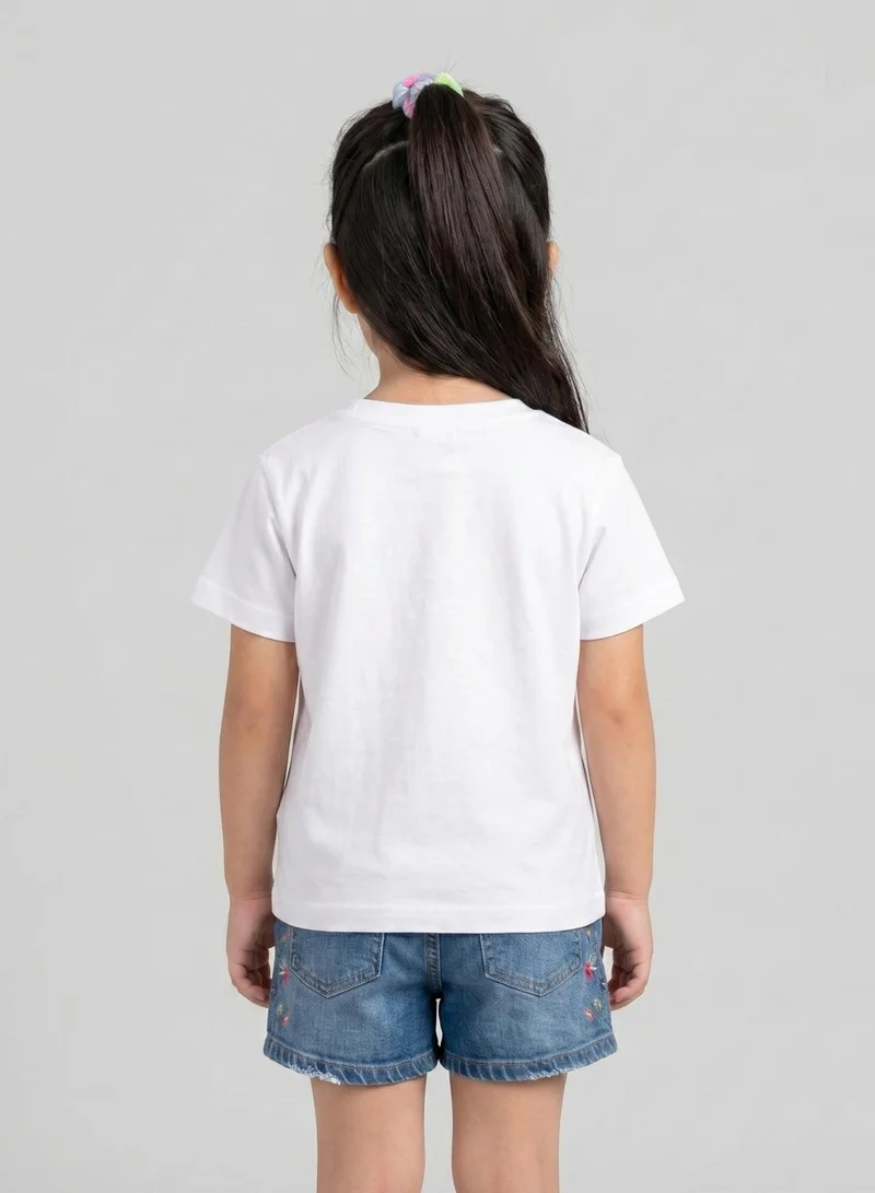 بيبي كلو Girls Chaos Queen White T-Shirt