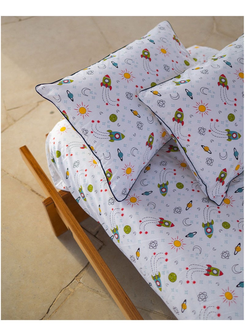 More cottons  ملاية سرير اطفال دريم لاند (120x200)  - Image 4