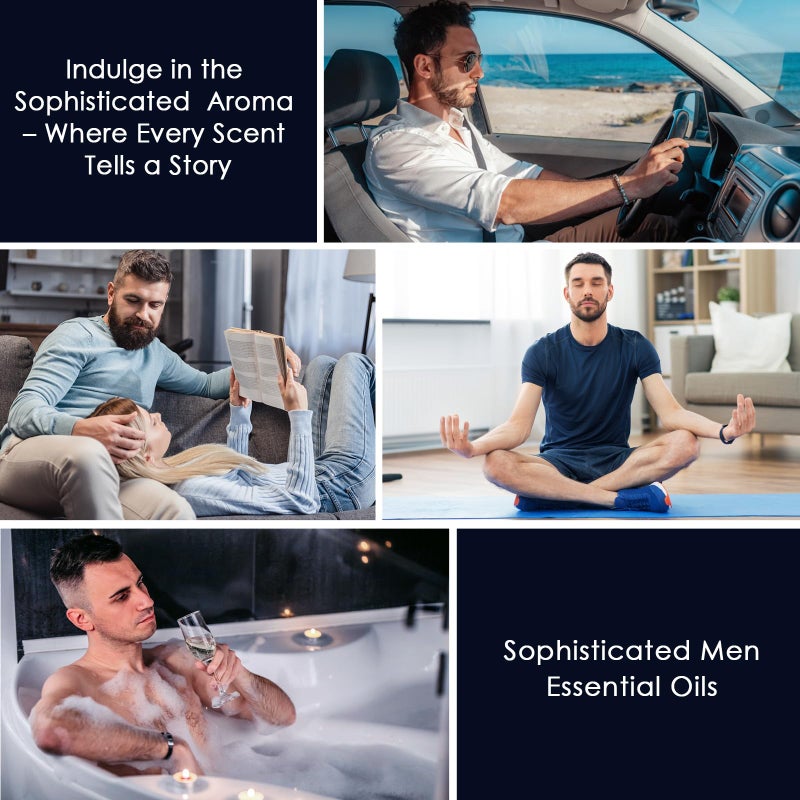 Ethlauff Men Essential Oils Set - TOP 6 Gentlemen's Fragrance Oil for Diffuser, Candle & Soap Making - Tobacco and Bay Leaf, Kentucky Bourbon, Galactic Skies, Scotch Whisky, Birchwood Oud - Image 5