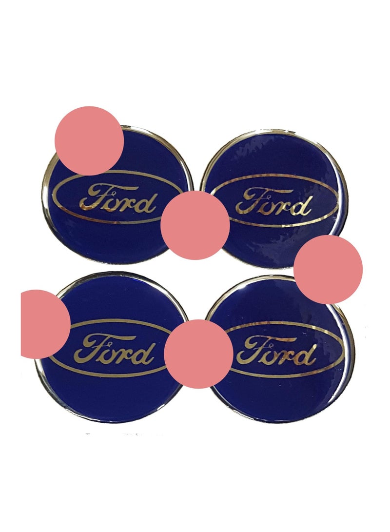 فورد 4 قطع ستيكر لاصق ثلاثي الابعاد محور الاطارات سيارة فورد // من ايجي وولف