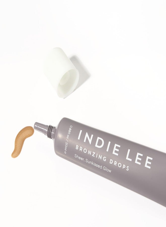 Indie Lee Bronzing Drops for Face & Body - Hydrating Face Makeup for a Sheer Glow - Liquid Bronzer & Highlighter with Niacinamide & Squalane - Universal Shade for All Skin Tones (0.67 Fl oz) - Image 3