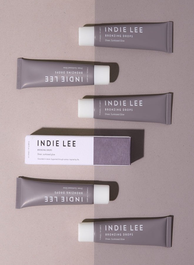 Indie Lee Bronzing Drops for Face & Body - Hydrating Face Makeup for a Sheer Glow - Liquid Bronzer & Highlighter with Niacinamide & Squalane - Universal Shade for All Skin Tones (0.67 Fl oz) - Image 4