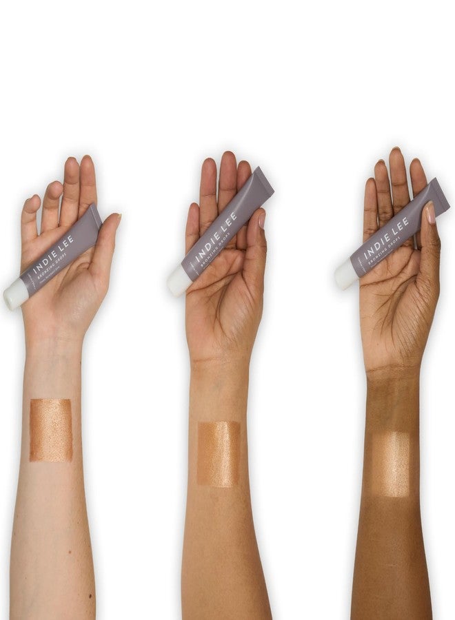 Indie Lee Bronzing Drops for Face & Body - Hydrating Face Makeup for a Sheer Glow - Liquid Bronzer & Highlighter with Niacinamide & Squalane - Universal Shade for All Skin Tones (0.67 Fl oz) - Image 2