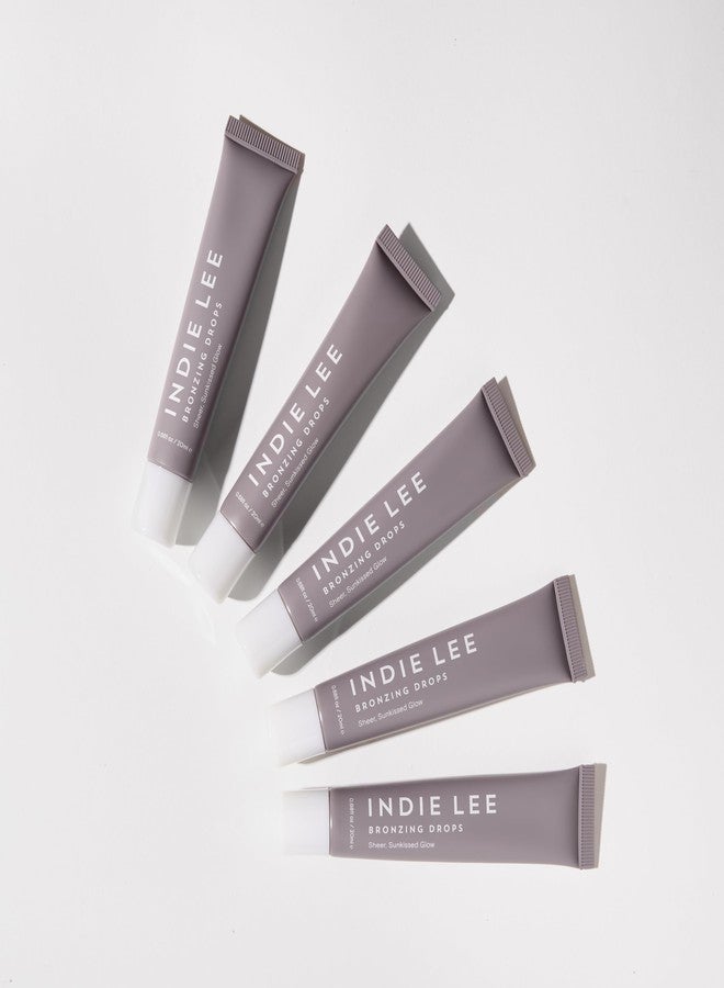 Indie Lee Bronzing Drops for Face & Body - Hydrating Face Makeup for a Sheer Glow - Liquid Bronzer & Highlighter with Niacinamide & Squalane - Universal Shade for All Skin Tones (0.67 Fl oz) - Image 5