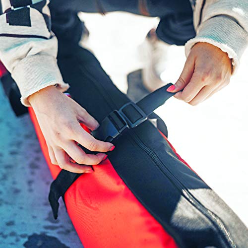 Athletico Mogul Padded Ski Bag - Fully Padded Single Ski Travel Bag (Red, 185cm) - Image 4
