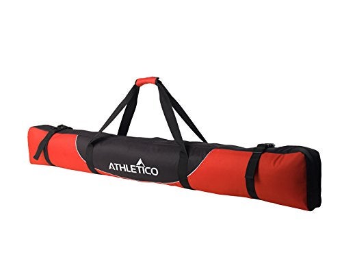 Athletico Mogul Padded Ski Bag - Fully Padded Single Ski Travel Bag (Red, 185cm) - Image 1