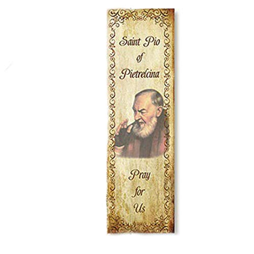 Autom Saint St Padre Pio Pietrelcina 10MM Wood Bead 19" Cord Rosary with Prayer Card (Original Version) - Image 2
